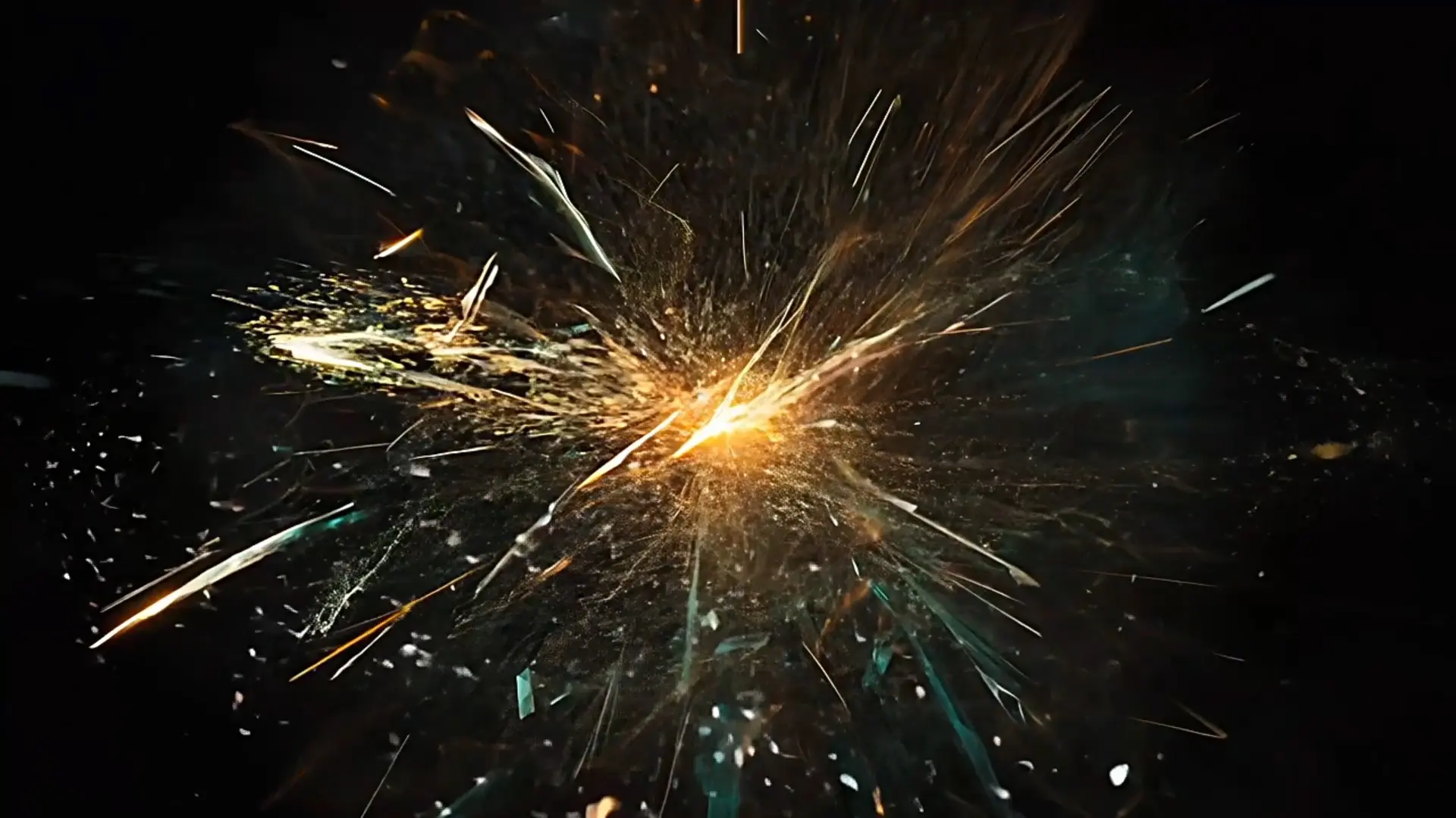 Shattered Sparks Explosion Transition for Title Animation